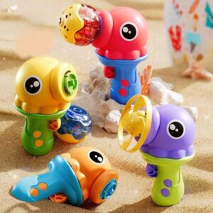 Octopus Bubble Gun Toy – Spinning Bubble Play, Light-Up Swirl Effect