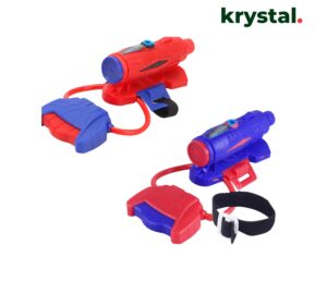 Krystal Spider-Man superhero wrist water gun toy for kids with adjustable straps and manual pump action