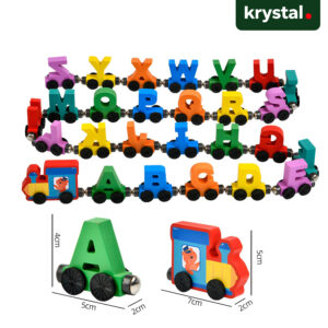 Colorful Magnetic Wooden Number Train Toy Set for Kids - 26 Magnetic Train