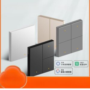 Smart Atmosphere Wall Switch – 3-Gang Zero Fire, Mijia App, XiaoAi Voice & Dual Control
