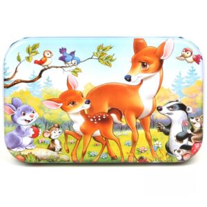 Jigsaw Puzzle toy with Iron Box for Kids - Auspicious fawn