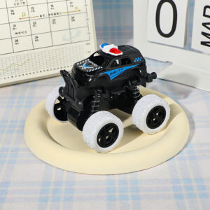 Krystal mini police monster truck friction toy with oversized white tires and off-road suspension for active kids play
