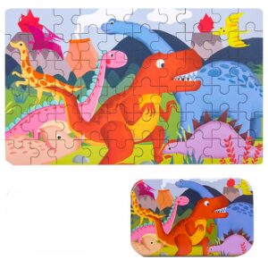 Jigsaw Puzzle toy with Iron Box for Kids - Dinosaur Time