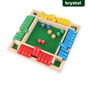 Digital Flip Table Game Educational Set - Green- 8 Dice