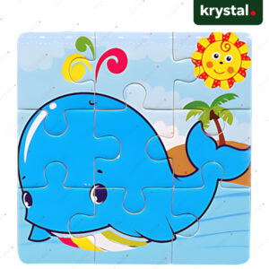 Wooden Puzzle Board Toy for Kids - Whale