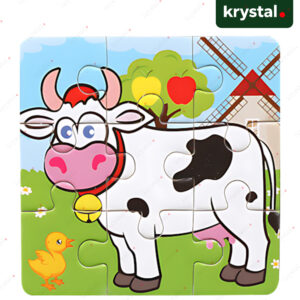 Wooden Puzzle Board Toy for Kids - Cow