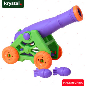 Krystal kids rocket launcher blaster toy cannon in purple and green with two plastic rockets