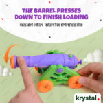 Krystal Kids Rocket Launcher Blaster Purple and green Krystal kids rocket launcher blaster toy with barrel loading mechanism demonstration