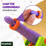 Krystal Kids Rocket Launcher Blaster Krystal kids rocket launcher blaster showing how to load the purple foam cannonball projectile