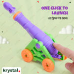 Krystal Kids Carrot Rocket Launcher Blaster Toy Krystal kids carrot rocket launcher blaster toy with one-click launch button and green wheeled base