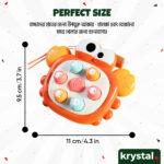 Krystal mini whack-a-mole crab toy for kids, interactive hand-press game for coordination and focus