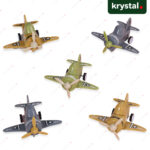 Krystal Mini Plastic Pull-Back Toy Airplanes Krystal set of five colorful mini plastic pull-back propeller toy airplanes for kids