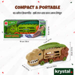 Krystal Mini Ultimate Hauler Dinosaur Transforming Truck and transporter toy with product dimensions