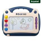 Krystal Magnetic Drawing Board for Kids Krystal magnetic drawing board for kids with stylus pen and shape stamps, portable doodle pad for creative learning.
