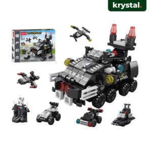 Krystal Tiger SWAT 6-in-1 building block set with 138 pieces, featuring police truck and drone construction models