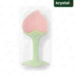 Krystal Peach Silicone Fruit Shape Baby Teether Krystal BPA-free soft silicone pink peach fruit shape teether for baby teething relief