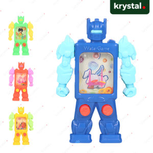 Krystal handheld robot water game toy for kids, portable ring toss game in colorful robot shapes