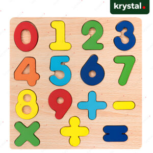 Montessori Wooden Puzzle Set | Shape, Number & Alphabet Learning Board for Kids - Number -C