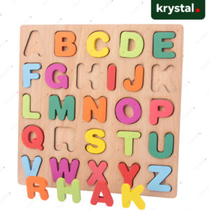 Montessori Wooden Puzzle Set | Shape, Number & Alphabet Learning Board for Kids - Alphabet