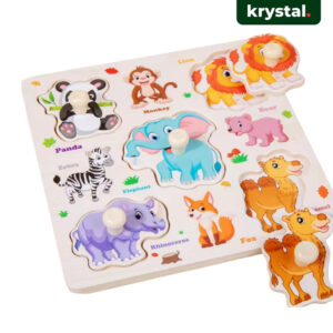 Wooden Puzzle Early Learning Board Set-3D Pieces - Animal