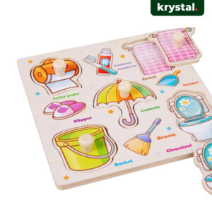 Wooden Puzzle Early Learning Board Set-3D Pieces - Living