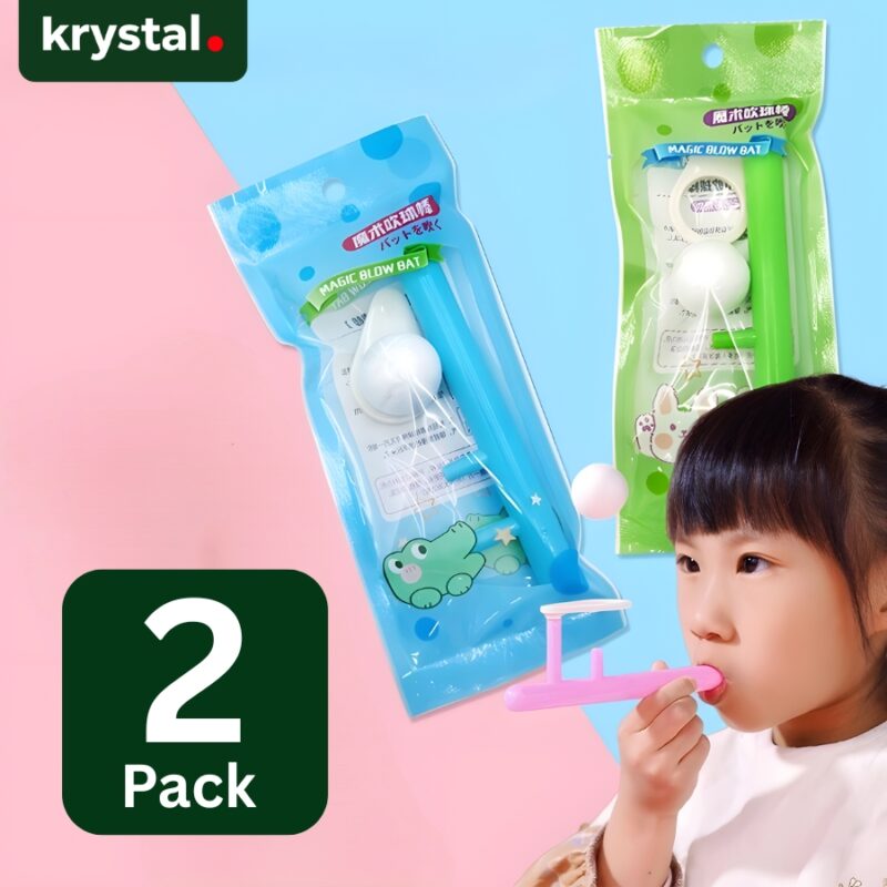 Krystal 2 pack lung capacity training floating ball toy for kids breathing exercises and speech therapy tool