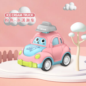 Press Go Cartoon Hat Car Toy - Pink