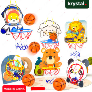 Kids Cartoon Animal Basketball Hoop Set