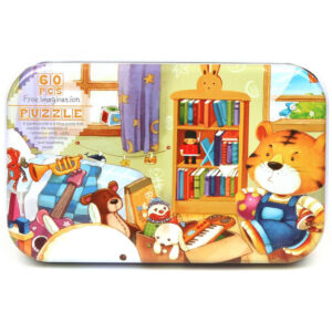 Jigsaw Puzzle toy with Iron Box for Kids - Tiger House