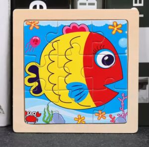 Wooden Puzzle Board Toy for Kids - Fish