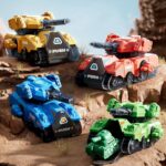 Wind‑Up Cartoon Tank Toy - 360° Rotating Turret