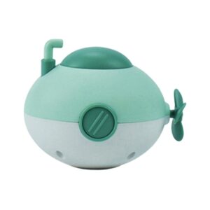 Krystal green and white wind-up submarine bath toy for toddlers, BPA-free plastic water play toy