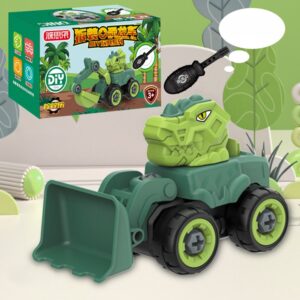 Cartoon Dinosaur Construction Vehicle Toy - Bulldozer