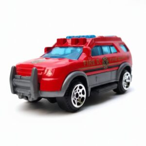 City Fire Crew Rescue Vehicle Set, Alloy Mini Emergency Response Toys for Kids Ages 3+ - Fire Safari Vehicle