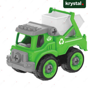 Krystal DIY assembly recycling truck toy with nut and screw engineering tool set