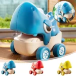 Pull-Wire Open-Mouth Shark Car – Energy-Storing Motion, Cartoon Design