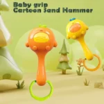 Baby Grip Cartoon Sand Hammer Toy – Colorful Rattle