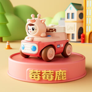 Face Changing Whistle Deer Toy Car - Berry