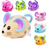 Wind‑Up Cartoon Mouse Toy with Moving Tail (Random Color)