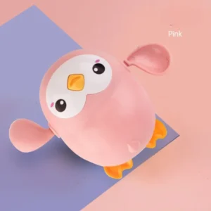 Little Cartoon Penguin Bath Toy – Floating Design - Pink