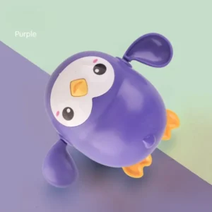 Little Cartoon Penguin Bath Toy – Floating Design - Purple