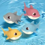Little Cartoon Shark Wind-Up Bath Toy – Floating Design