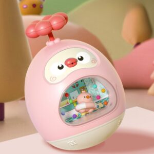 Quack Duck Water Play Tumbler Toy – Colorful Baby Bath Fun, Rattle Inside - Pink