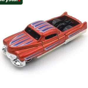 Orange die-cast alloy 1:64 scale racing car toy with custom graphics, durable metal toy car for kids by Krystal