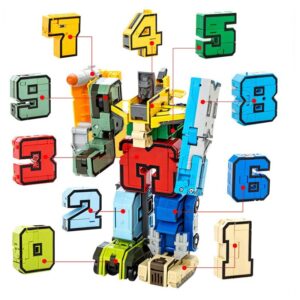 Transforming Number Robot Building Blocks Toy - Military Number Robot
