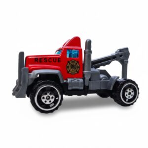 City Fire Crew Rescue Vehicle Set, Alloy Mini Emergency Response Toys for Kids Ages 3+ - Wrecker-2