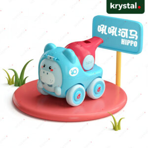 Cute Animal Whistle Car Toy for Babies - Blue
