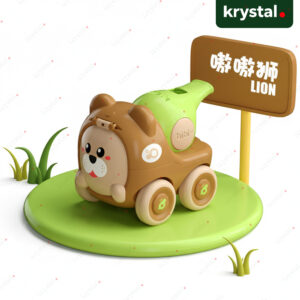 Cute Animal Whistle Car Toy for Babies - Brown
