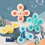Baby Suction Cup Spinner Toy Set – Cute Animal Design