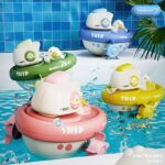 Wind‑Up Cartoon Bath Ship Toy